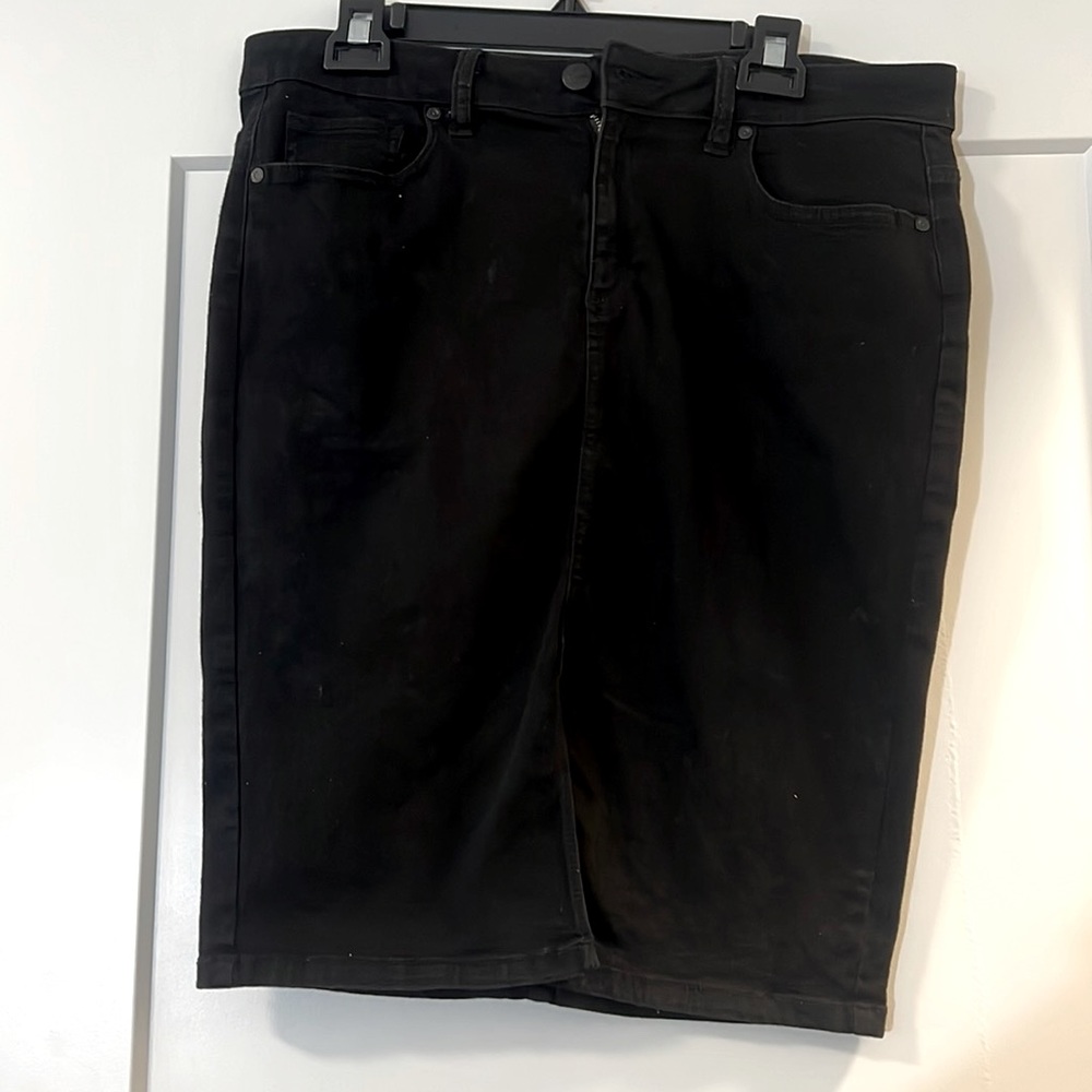 Black Denim Skirt